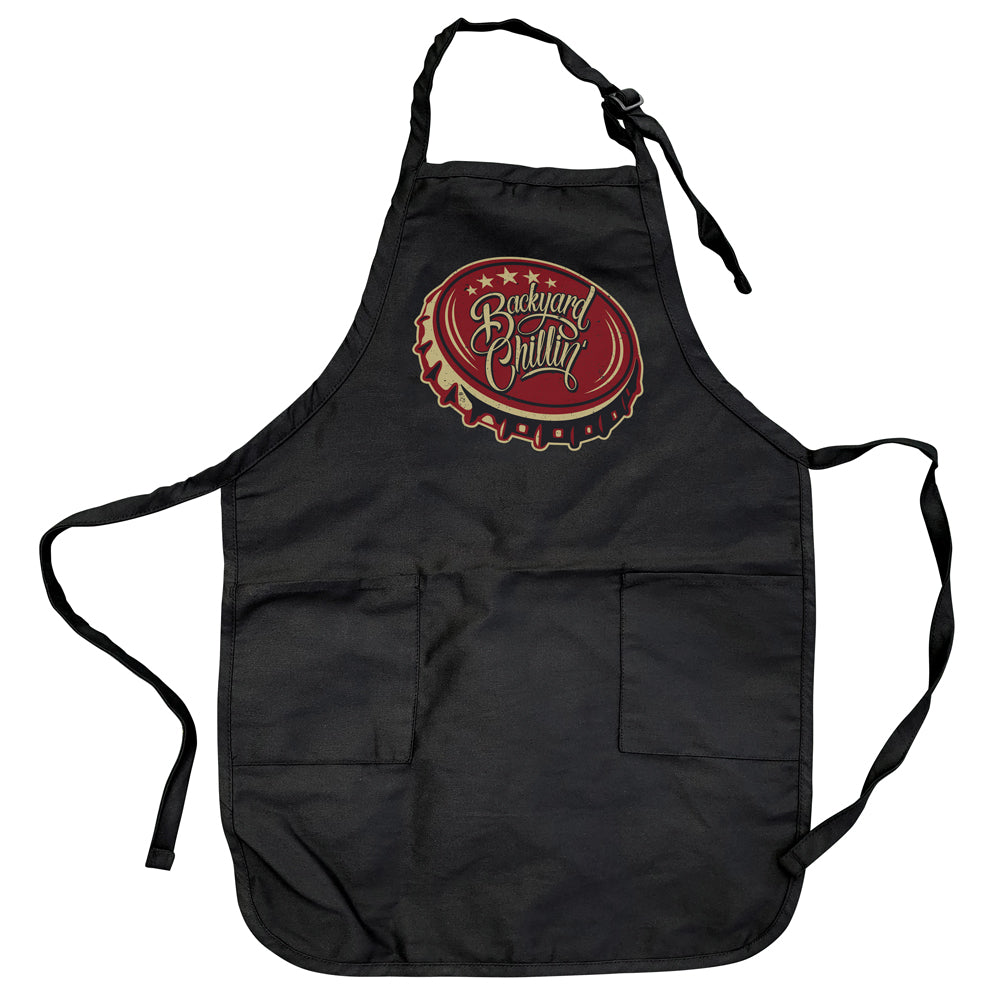 Backyard Chillin' Bottle cap Apron