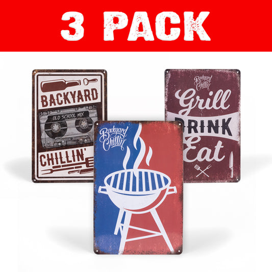 Metal Sign - 3 PACK