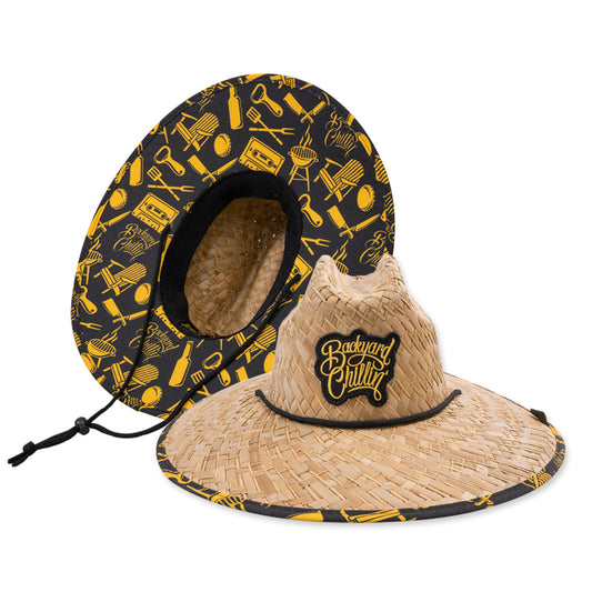 Straw Hat Backyard Chillin' Logo